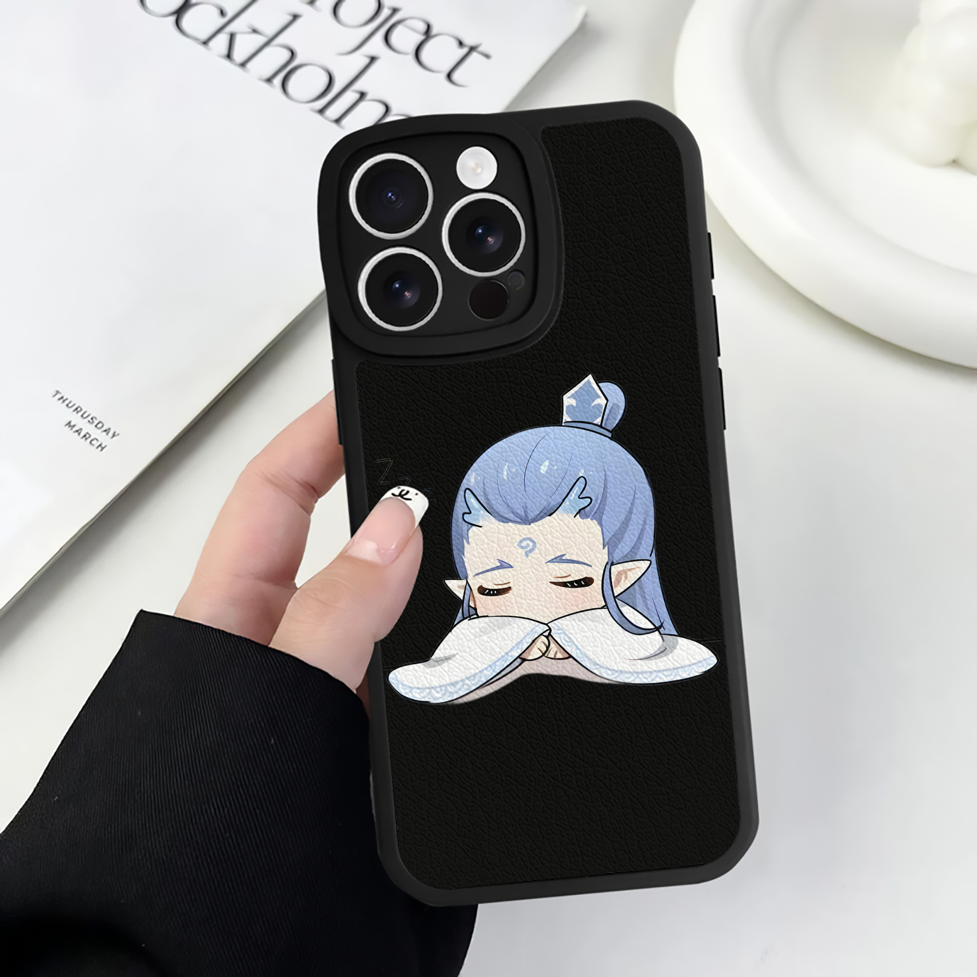 （画像用） Ne Zha 2 ナタ 魔童の大暴れ 【iPhone 16シリーズ対応】シリコンスマホケース（レザー調） 材質：シリコン